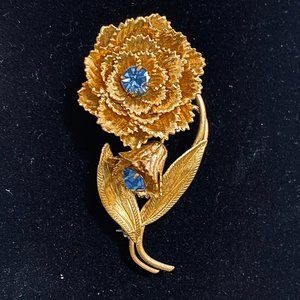 Vintage Czechoslovakia Flower Brooch Pin